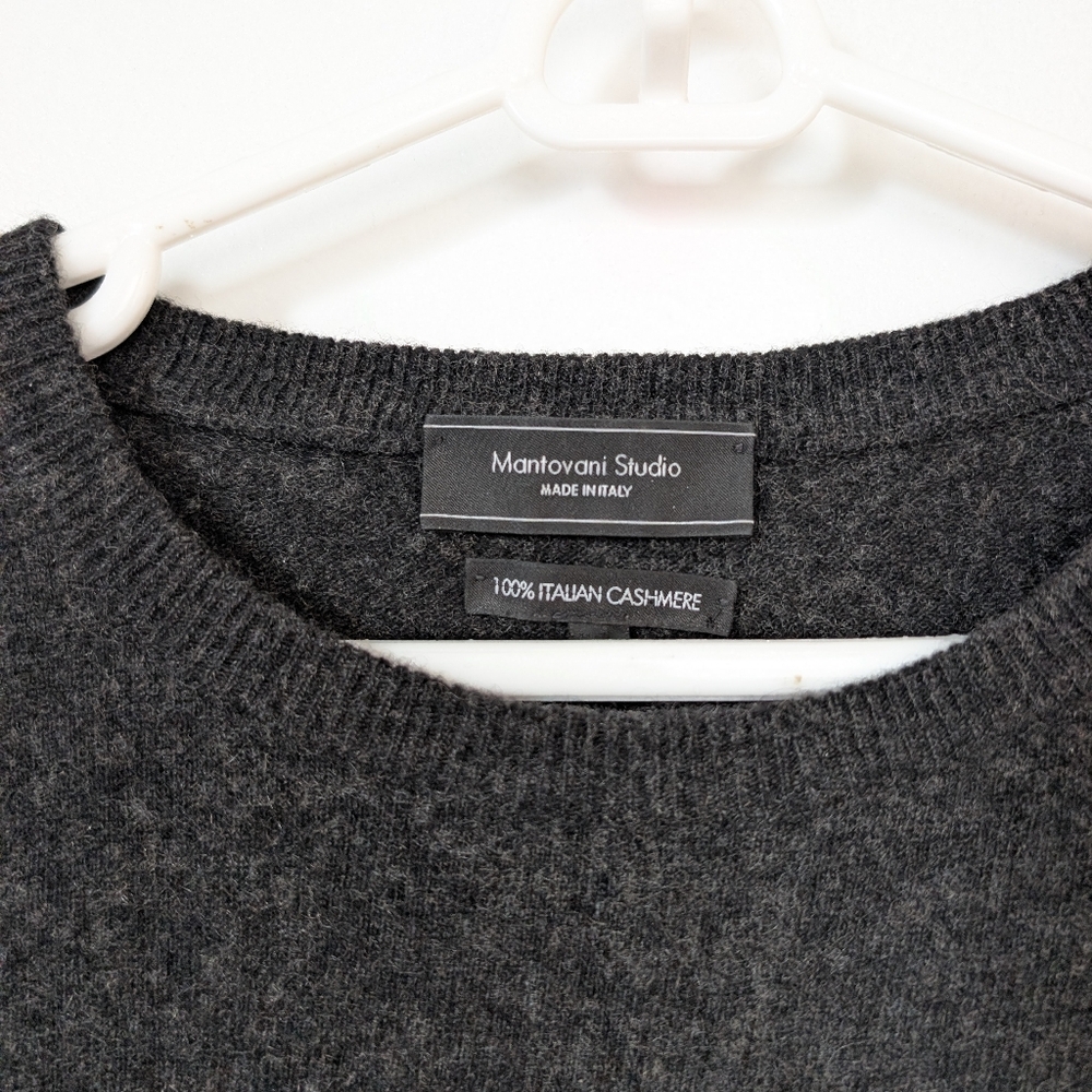 Mantovani Studio 100% Italian Cashmere Size XL Gray - Picture 4 of 7